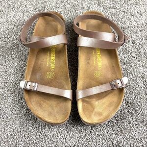 Birkenstock Yara Ankle Strap Sandals Womens Size 40 US Size 9 Brown Leather
